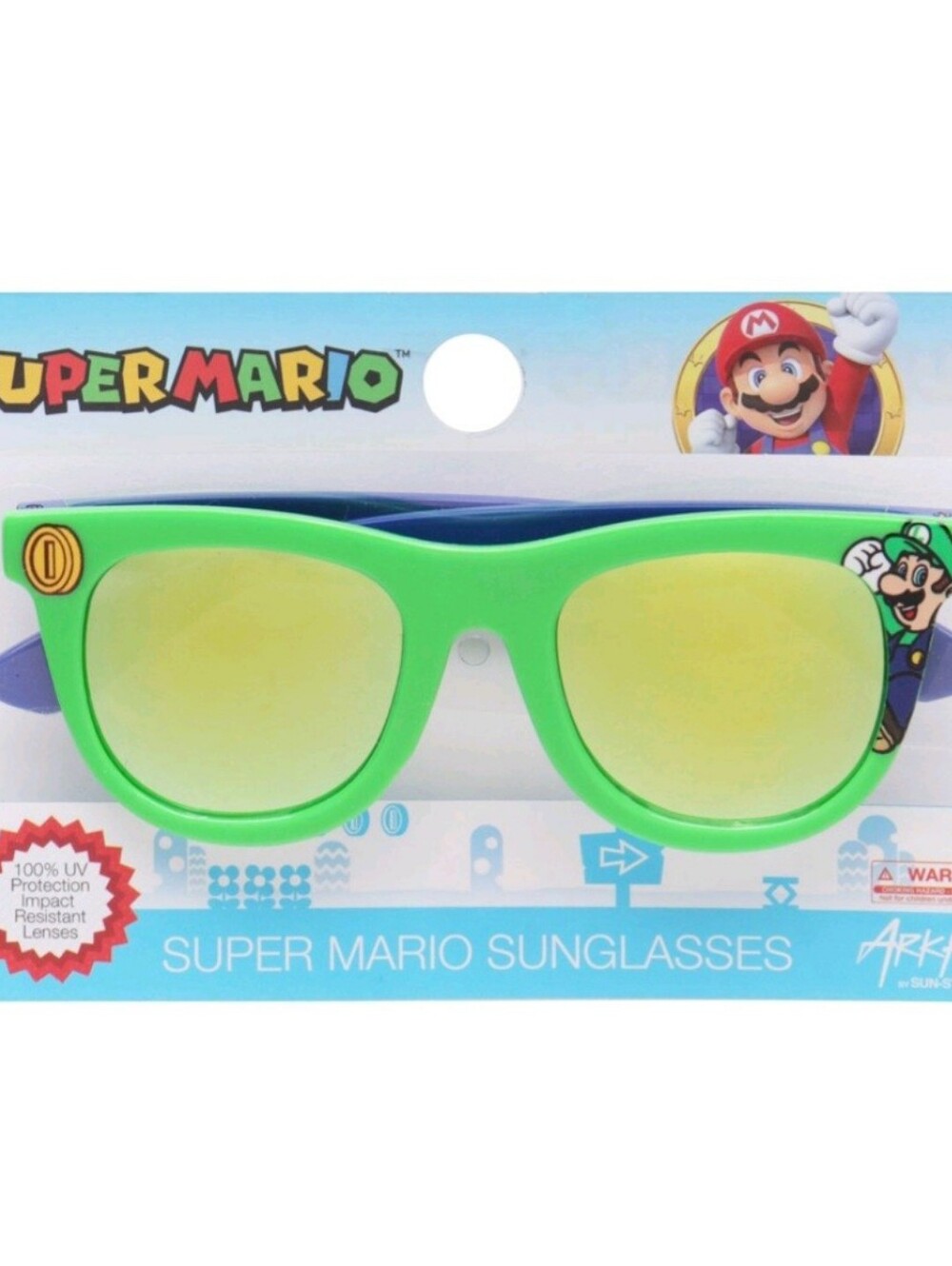 Nintendo Super Mario Green Sunglasses with Luigi Accent NWT